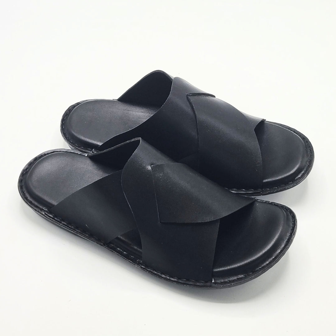 Handmade Slippers (Soft Sole Black)